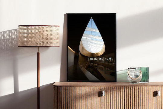 Moderner Architektonischer Raum Mit Einzigartigem Dachfenster auf Segeltuch