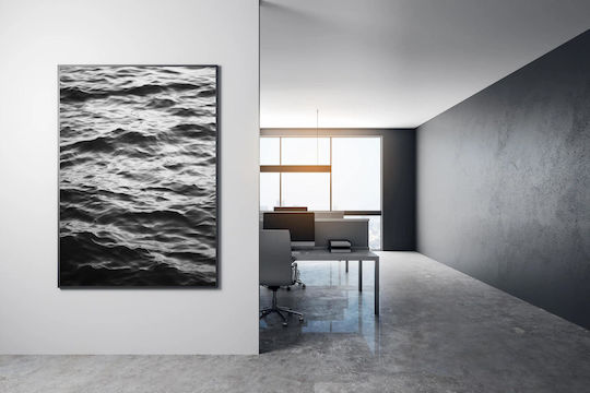 Πίνακας Waves In Black White Κύματα Ασπρόμαυρο 70x100