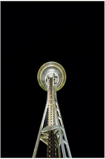 Πίνακας Space Needle At Night Διαστημική Βελόνα Τη Νύχτα 100x150