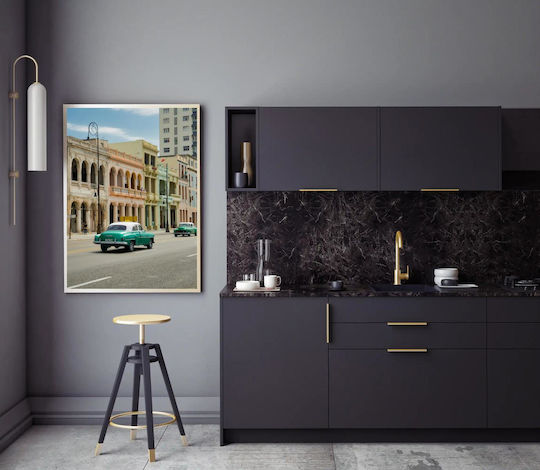 Painting Vintage Cars On An Old Street Vintage Cars An Old Street 40x65