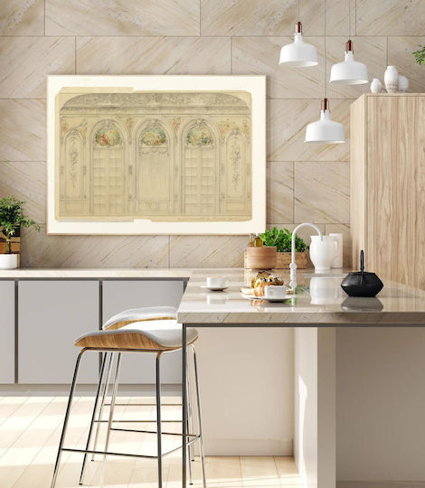 Πίνακας Drawing Elevation Window Wall Drawing Room House Herman Oelrichs New York J G Garton 100x70