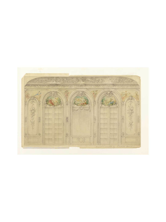 iLovePrints Gemälde Drawing Elevation Fenster Wand Gemälde Wohnzimmer Haus Herman Oelrichs New York J G Garton 100x70