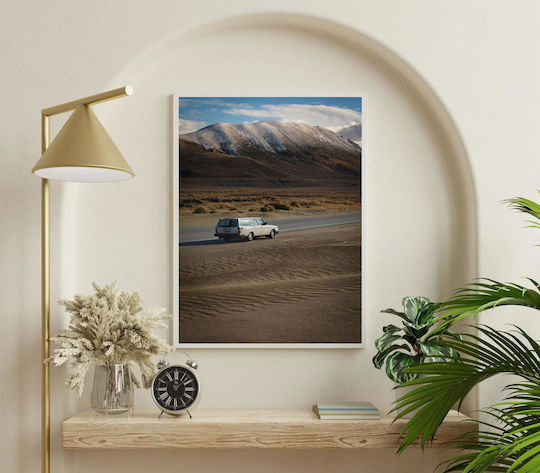 Πίνακας Lonely Car In Mountainous Desert Μοναχικό Αυτοκίνητο Στην Ορεινή Έρημο 50x80