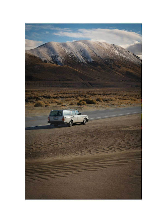 Панел Lonely Car In Mountainous Desert Монашко Автомобил В Планинската Пустиня 50x80