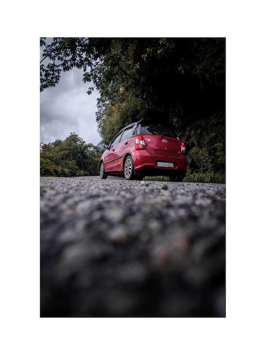 Panou Red Car Pe Un Drum Mașină Roșie Drum 60x90