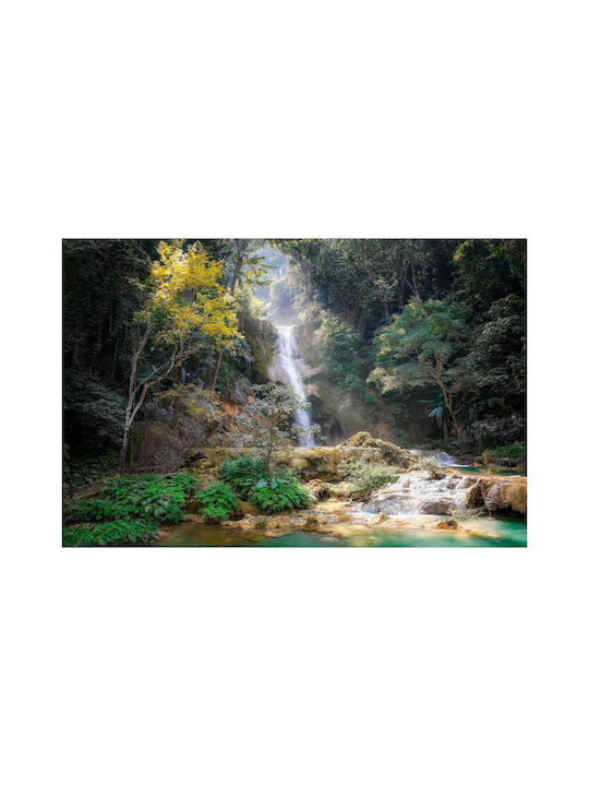 Πίνακας Tranquil Waterfall In Forest Ήρεμος Καταρράκτης Στο Δάσος 120x80
