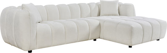 Lykke Ъглов Диван с Десен Ъгъл в Екрю 280x89x70см