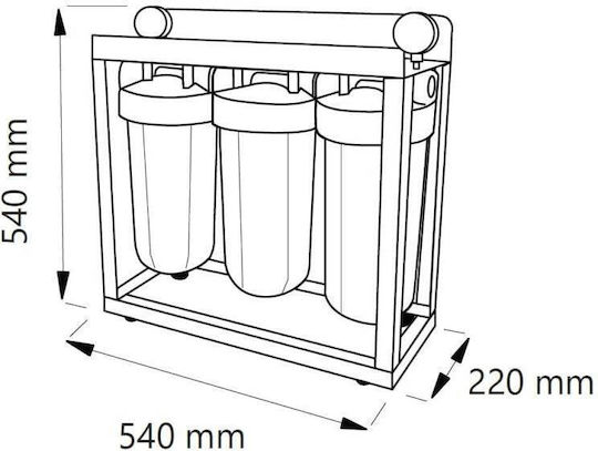 Aqua Filter Big Blue Water Filter System Triple Central Supply 1'' BBF324