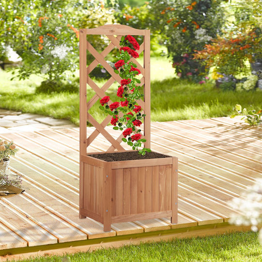 Relaxdays Γλάστρα Ξύλινη Καφέ 90x36x36εκ.