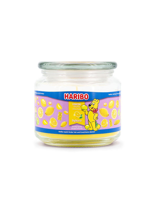 Relaxdays Aromatic Candle in Jar Yellow 300g