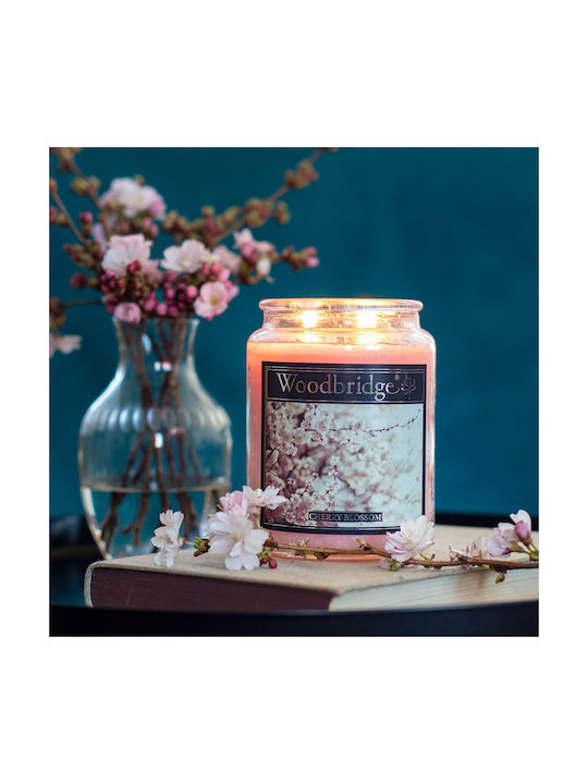 Relaxdays Aromatisches Kerze mit Parfüm Rose 17x10cm
