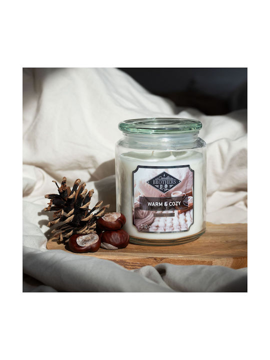 Relaxdays Aromatic White Candle 13x10cm