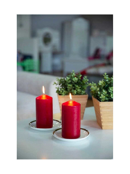 Aura Glass Decorative White Candle