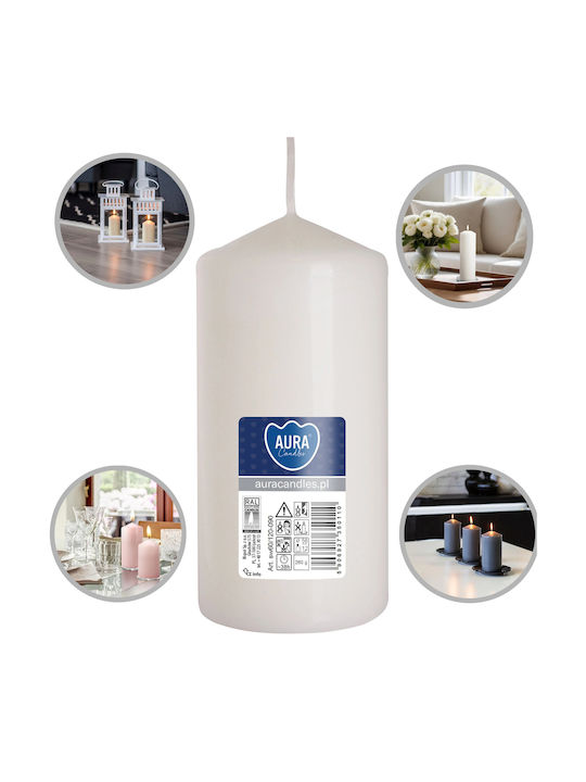 Aura Glass Dekoratives Weißes Kerze