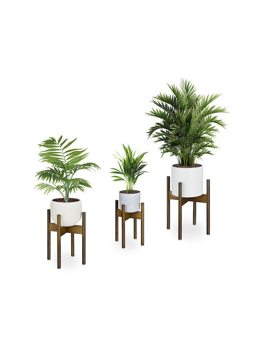 Relaxdays Σετ 3 Γλάστρες Bamboo Καφέ Relaxdays Σετ 3 Γλάστρες Bamboo Καφέ