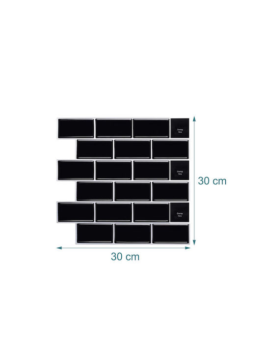 Plăci Adezive Relaxdays 30x30 Decalate Albe Negre 0.2x30x30 Cm