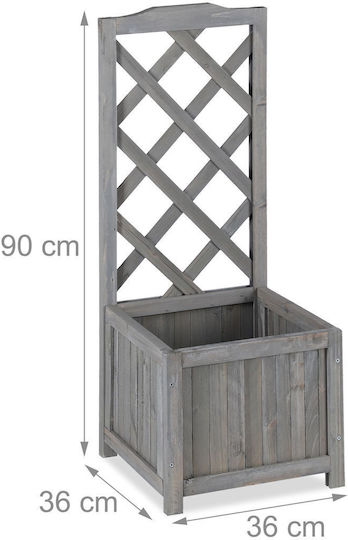 Relaxdays Gray Flower Pot 90x36x36cm