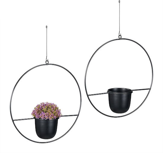 Relaxdays Set 2 Ghivece Negre Relaxdays Set 2 Ghivece Negre