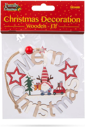 Decorațiune De Crăciun Elf Din Lemn 11 Cm Ornament De Crăciun Fericit