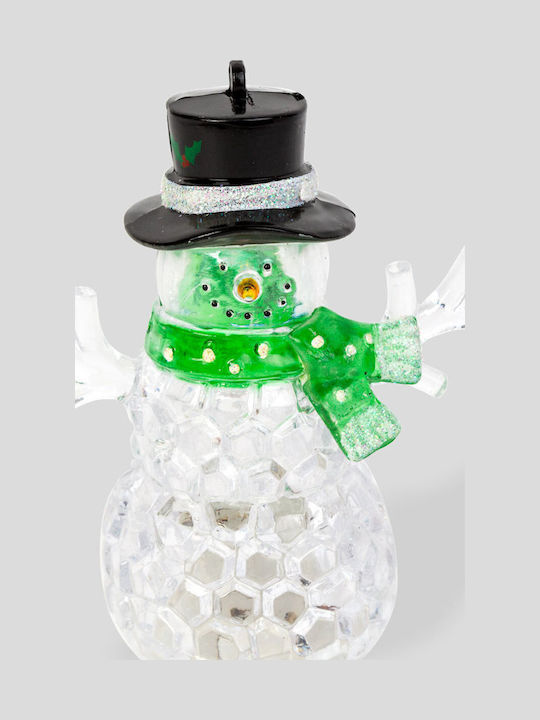 Christmas Led Decoration Rgb Green Snowman 9 Cm Multicolor Batteries