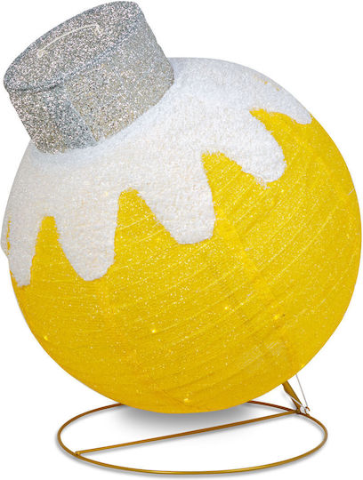 Decoratiune Luminoasă Glob De Crăciun 60 Led 83 Cm Aurie Alb Cald Iluminare