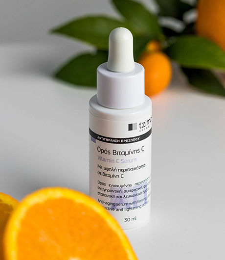 Tzimas Cosmetics Vitamin C Anti-Aging Serum Gesicht mit Vitamin C für Entgiftung & Strahlkraft 30ml