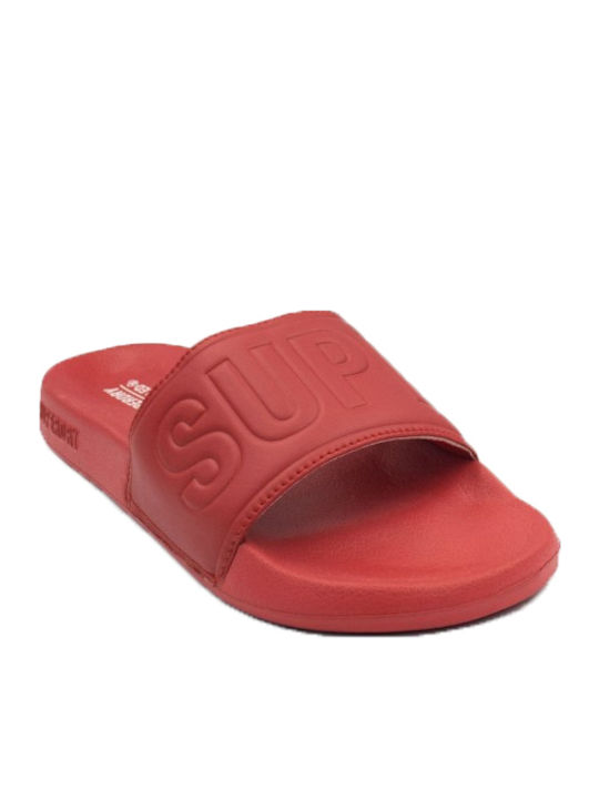 Men's Red Slides
