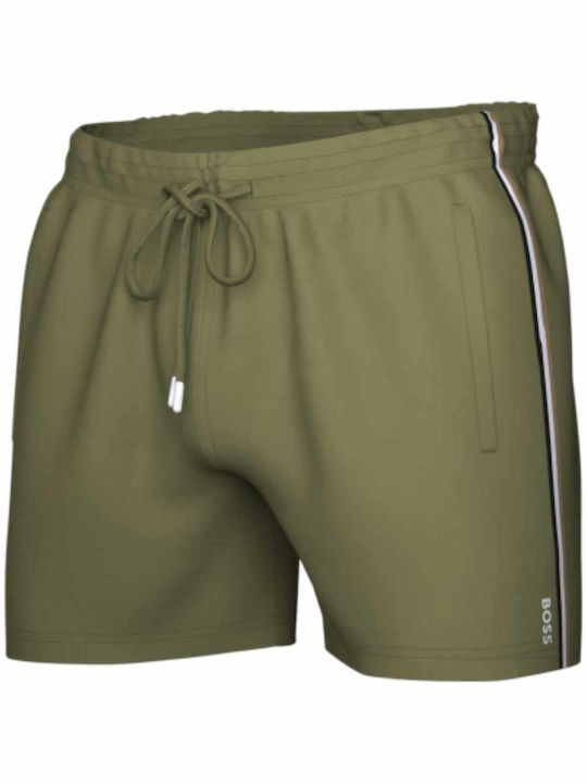 Men's Swimwear Shorts Green with Patterns