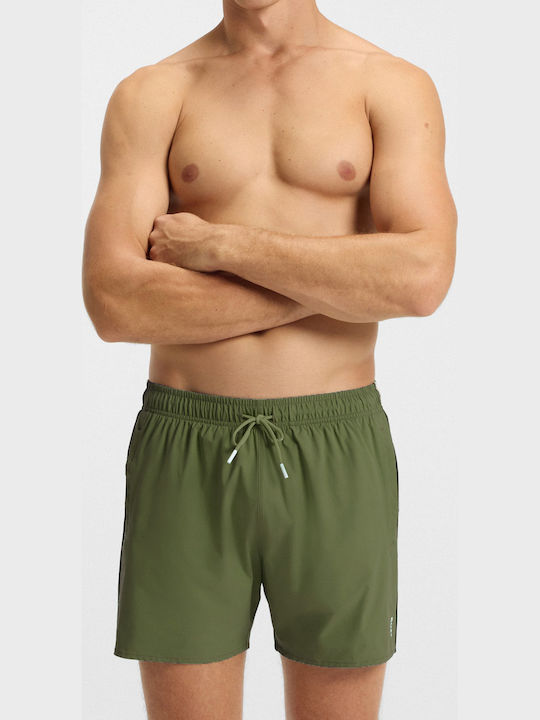 Men's Swimwear Shorts Olive Striped