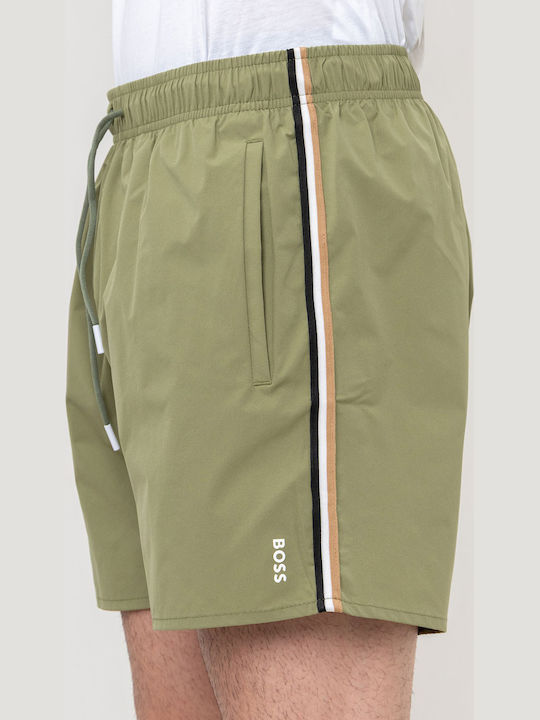 Men's Swimwear Shorts Green with Patterns