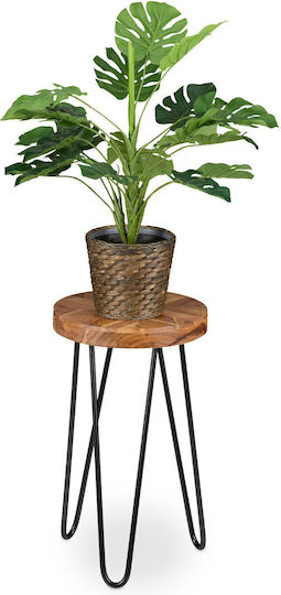 Relaxdays Pflanzenständer Holz Braune 42x25cm