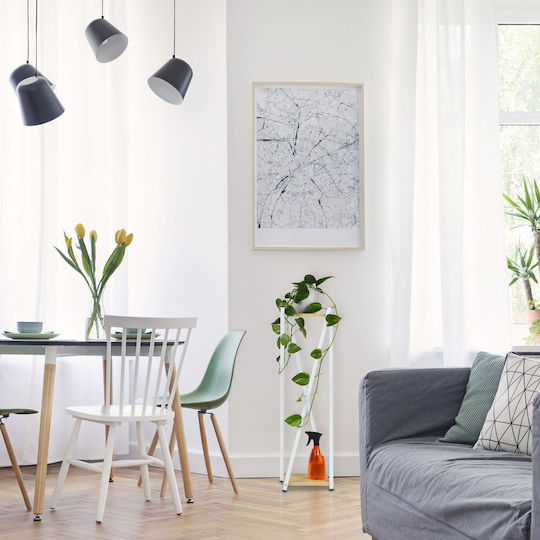 Relaxdays Βάση Γλάστρας Λευκή 99x29x29εκ.