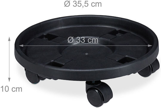Relaxdays Suport Pentru Plante Negru 10x35,5x35,5 cm