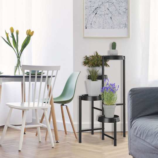 Relaxdays Suport Metalic Alb Pentru Plante 61x30x55 cm