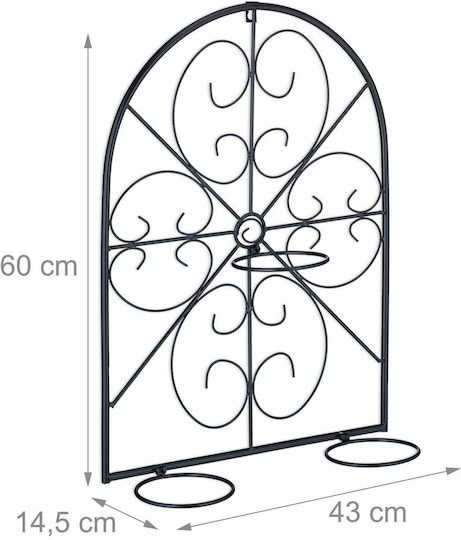 Relaxdays Suport Pentru Plante Negru 60x43x14,5 cm