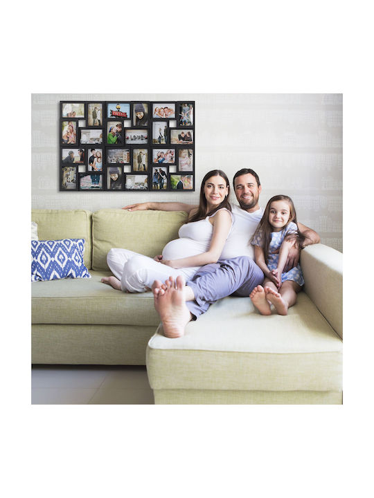 Relaxdays Plastic Photo Frame With Black Frame