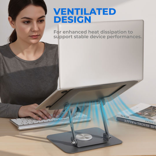 Lumivida Stand for Laptop up to 17" Gray LPS01-4