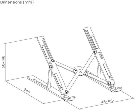Lumivida Stand for Laptop up to 15" Silver LPS03-3-01