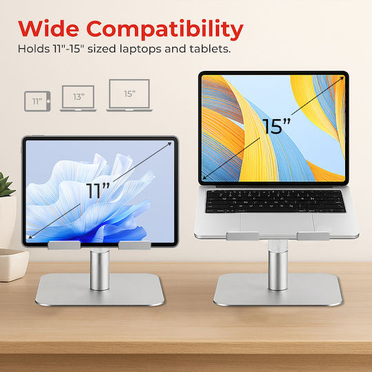 Lumivida Stand for Laptop up to 15" Silver LPS03-19