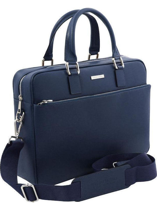 Tuscany Leather Shoulder / Handheld Laptop Bag in Blue Color TL142551