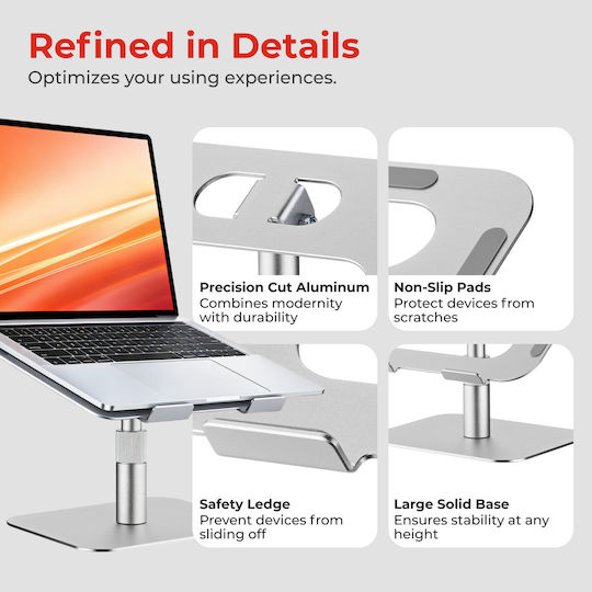 Lumivida Stand for Laptop up to 15" Silver LPS03-19