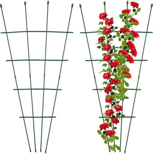 Relaxdays Set 2 Garden Trellises Dark Green 122x1.5x59 Cm