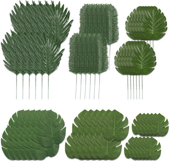 Set 72 Frunze Tropicale Artificiale Verzi 36x9cm 40x17cm 30x13cm Set 72 Frunze Tropicale Artificiale Verzi 36x9cm 40x17cm 30x13cm