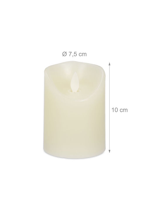 Relaxdays Lămpi Decorative Pentru Masă LED Lumânare 4 Buc 10x7.5 cm