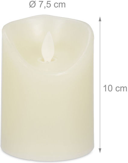 Relaxdays Lămpi Decorative Pentru Masă LED Lumânare 4 Buc 10x7.5 cm