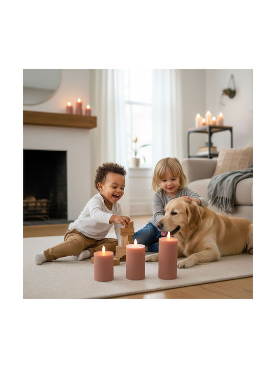 Relaxdays Lămpi Decorative Pentru Masă LED Lumânare 3 Buc