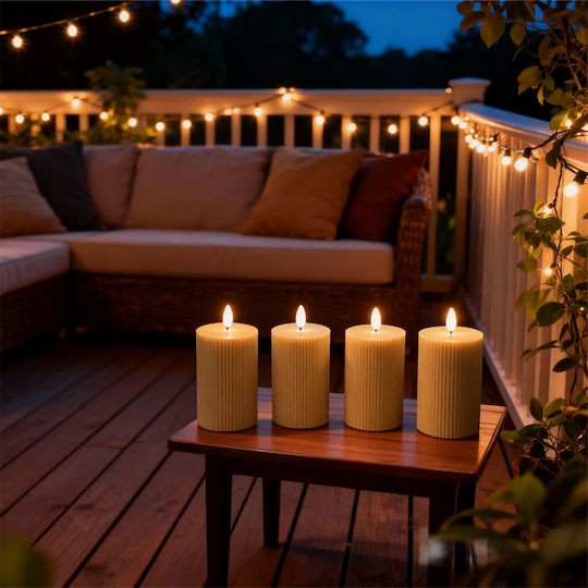 Relaxdays Decorative LED Candle Lamp 4pcs 13x7.5cm