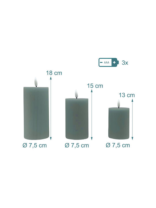 Relaxdays Lămpi Decorative Pentru Masă LED Lumânare 3 Bucăți