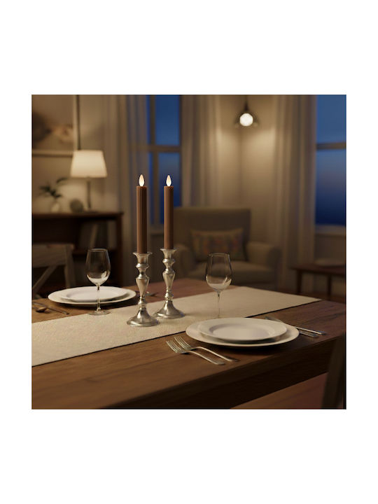 Relaxdays Lămpi Decorative Pentru Masă LED Lumânare 4 Buc 25x2 cm