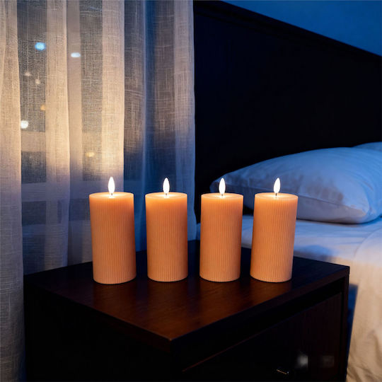 Relaxdays Decorative LED Candle Lamp 4pcs 18x7.5cm